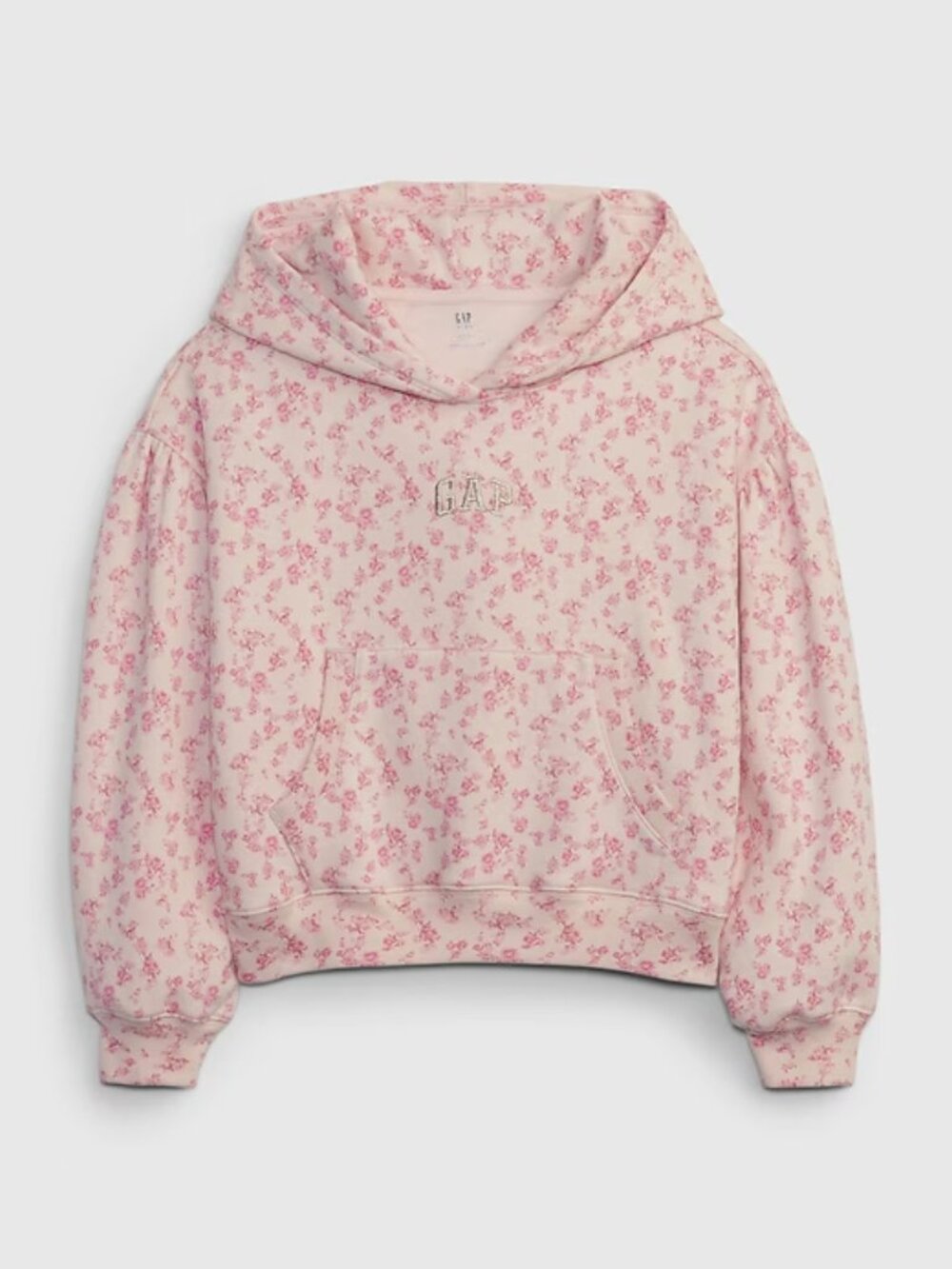 Gap × LoveShackFancy Kids Floral Cropped Logo Hoodie